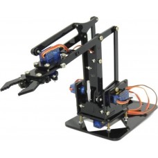 Kit de bras robotique en acrylique couleur Noir à monter soi-même (servo et carte non inclus)