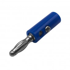 Fiche banane mâle 4 mm Bleu