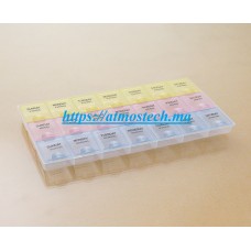 Boite de rangement transparente 21 casiers