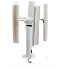 Mini-éolienne à axe vertical 5 pales avec générateur triphasé à aimants permanents – Kit DIY
