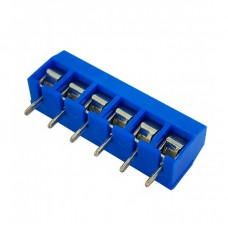Bornier à Vis KF301 6P 5 mm – Connecteur PCB - Bleu
