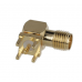 Connecteur RF coaxial SMA male coudé 90° à souder sur PCB