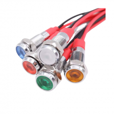 Indicateur Lumineux LED Métallique 12 mm 220 V 