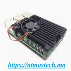 Boîtier métallique pour Raspberry Pi 5, avec ventilateur