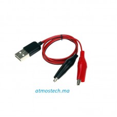 Pinces de test crocodiles pour connecteur USB mâle