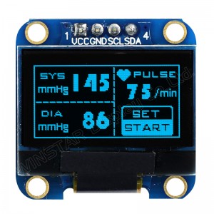 Écran OLED Interface I2C de 0,96 pouces / SSD1306 bleu à 4 broches