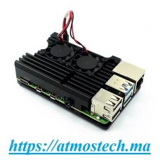Boîtier en aluminium de dissipation thermique assemblé pour Raspberry Pi 4