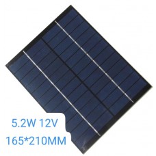 panneau solaire en silicium polycristallin de 5,2 watts et 12 volts,165 mm x 210 mm